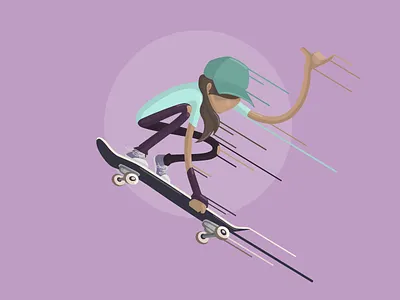 S-Kate air bleed dope gcs girl girls illustration movement skating south africa tricks vector