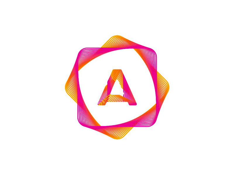 A, mobile apps developer logo design symbol a applications apps dynamic flow fractal ios android wp letter mark monogram logo logo design modern lines symbol mark icon wax seal