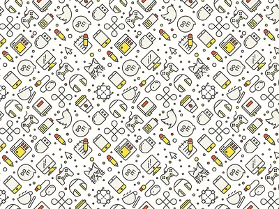 Offscreen Mag Pattern battery cmd command grumpy headphones icon joystick mobile pattern seamless twitter usb