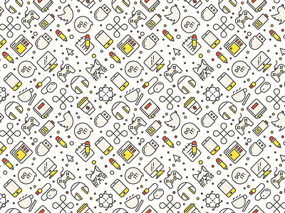 Offscreen Mag Pattern battery cmd command grumpy headphones icon joystick mobile pattern seamless twitter usb