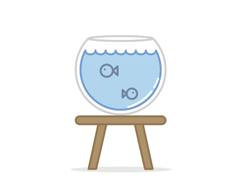 fishbowl animation fishbowl gif illustrator motion graphics vector