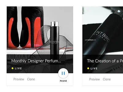 Revfluence - Campaign Objects UI minimal ui web app web application website