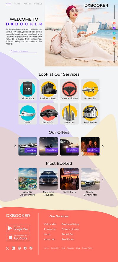 DXBOOKER – A Luxe & Seamless Booking Experience bookingplatform graphicdesign luxuryexperience ui ux webdesign