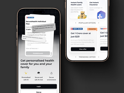 Glimpse of an ongoing project of a health care app UI ai chat chat chat gpt chatbot figma health care health care app ui health care ux health loan hospital ui loan loan ui medical ui ui figma