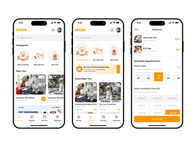 Pet Grooming Mobile Application UI Design app app for pet grooming app ui app ui design app ui kit figma app template figma app ui figma design figma mobile app mobile app mobile app design pet pet app pet app design pet grooming pet grooming app ui design ui kit ui kit design uiux design