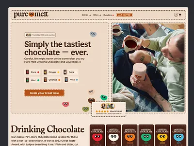 Pure Melt landing page design landing page ui ux web design