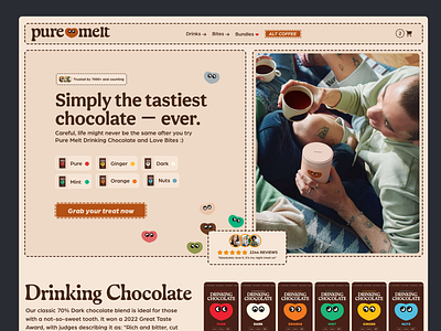 Pure Melt landing page design landing page ui ux web design