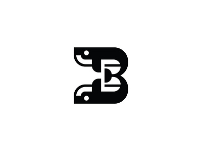 Letter B Whale Logo abstract animal brand company for sale initial letter b logo logo design marine modern ocean whale