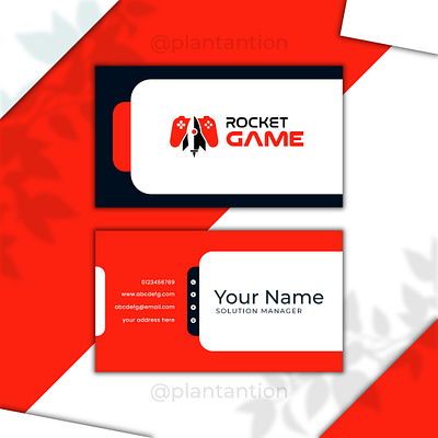 Rocket Game Business Card graphic design logo