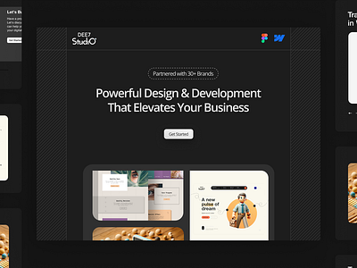 Dee7 Landing Page: Powerful Development webflow