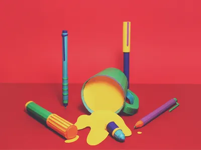 Drown bullet craft cup drown handmade paper papercraft pencils