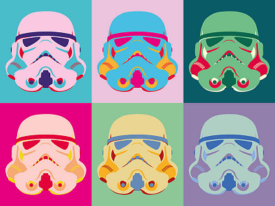 Warhol Stormtrooper artists funny geek sci fi screen print star wars stormtrooper warhol