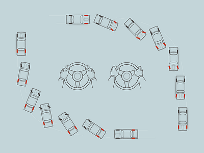 Drift car drift driving outline steering turn wheel