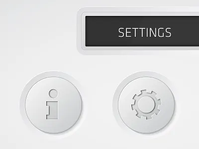 UI Treatment icons settings ui white