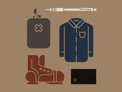 Design Camp best made business card camp design flask illustration pencil redwings