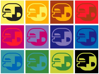 Avatar Color Variations avatar color head icon self portrait vector warhol