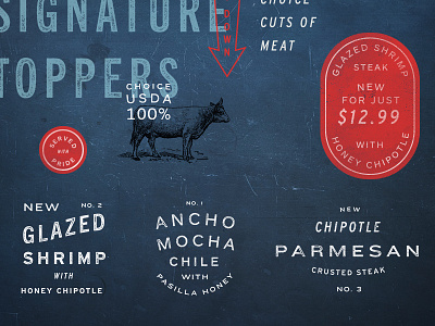 Type Board badge badges beef board identity lockup mood restaurant steak type typography