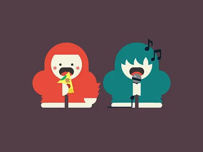 Yetis characters flat illustration yeti yetis