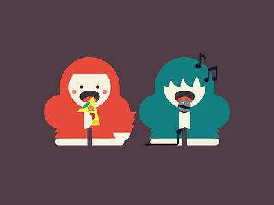 Yetis characters flat illustration yeti yetis