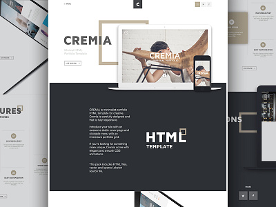 Cremiatemplate cremia home html landing market me minimalist responsive template ui ux