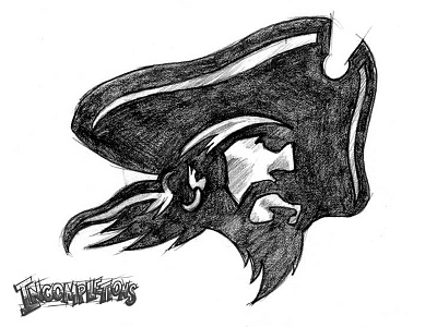 Incompletions Pt. 10 - ETSU Primary Logo athletics beard buccaneer college custom type design face hand drawn hat mascot pirate scarf