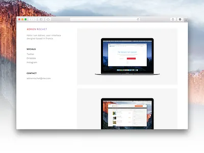 Portfolio design minimalist portfolio web