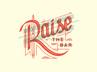 Raise The Bar blackletter color cool lettering overprint type wow