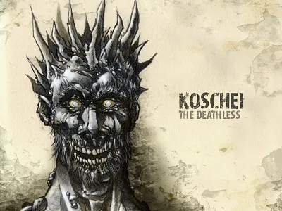 #31DaysofMonsters DAY 31: Koschei 31daysofhalloween 31daysofmonsters horror horrormacabre illustration koschei scary scarymonster