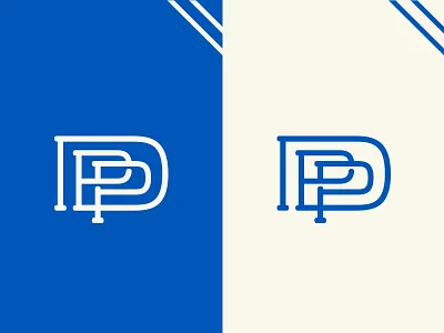 PPD Monogram blue connection construction electric monogram old school retro