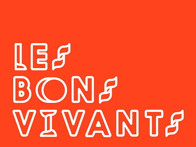 Les Bons Vivants bird bright colorful eat food restaurant typography vegan