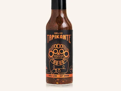 Hot sauce label deity god hot sauce label mexican mexico spicy