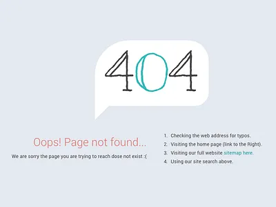 404 Oops! 404 error