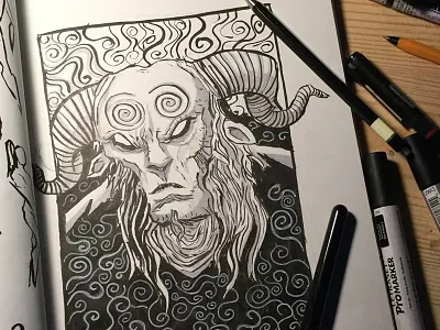 Inktober #1 faun inktober sketch