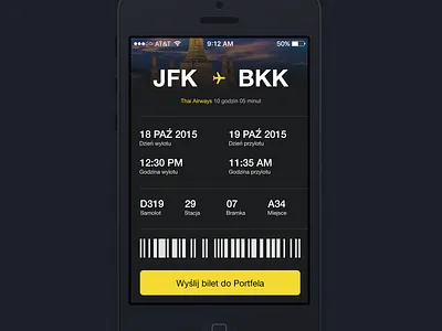 Flight ticket app flight ios iphone ticket