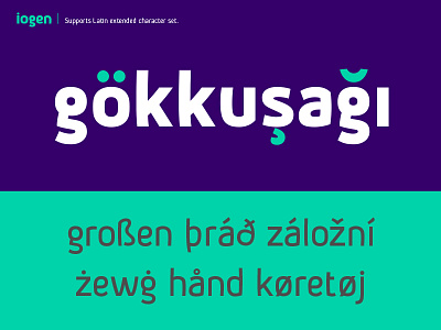iogen font languages opentype typeface yazıkarakteri