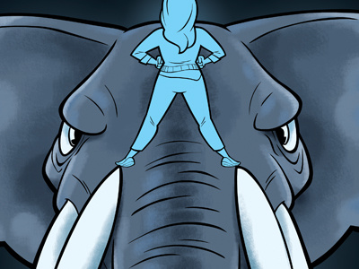 Gop Staredown Color confrontation elephant gop republicans women