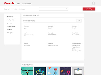 Onubha Marketplace Subscriber Profile marketplace profile