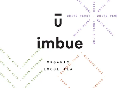 Imbue Loose Tea lockup logo stamp system tea