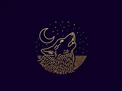 Wolf mark illustration wolf