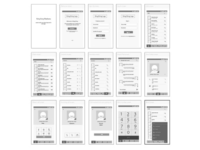 Dialer Wireframe mobile ui wireframe