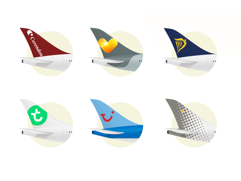 Example of Airline icons