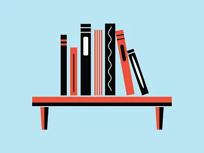 Books abstract books color illustration shapes shelf simple