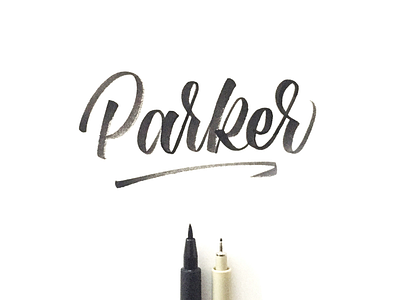 Parka brushpen goodwork hand made handmade lettering tombow