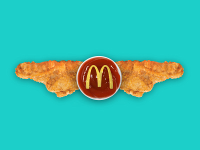 Mighty Wings airplane chicken fly food ketchup mcdonalds mighty mightywings wings