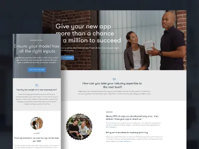Customer-based landing page landing page layout marketing webdesign website