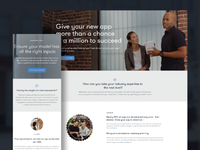Customer-based landing page landing page layout marketing webdesign website