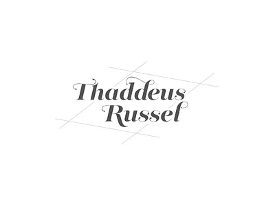 Thaddeus Russel author custom type logo mark thaddeus russel typography work mark