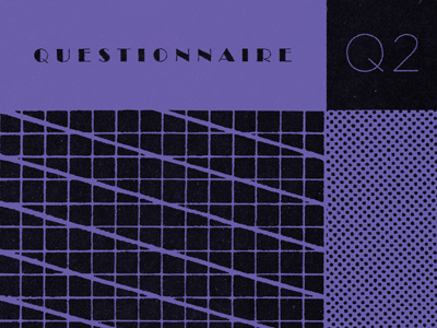 Questionnaire / Stranger in Demand album art grid music pop synthesizer