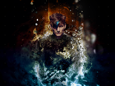 A New Threat art blue design photoshop psychic retouch