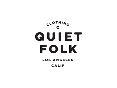 Quiet Folk - Shirt Design illustration lettering logo logo design typography